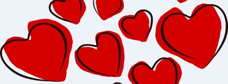 Valentine Day Red Hearts Facebook Covers